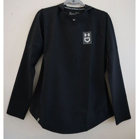 Under Armour 1374386-001 Women's Sz Medium Black Loose Fit Softball Cage Jacket - Picture 1 of 10